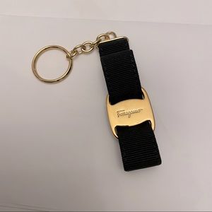 Authentic Salvatore Ferragamo Keychain - Nero Fabric